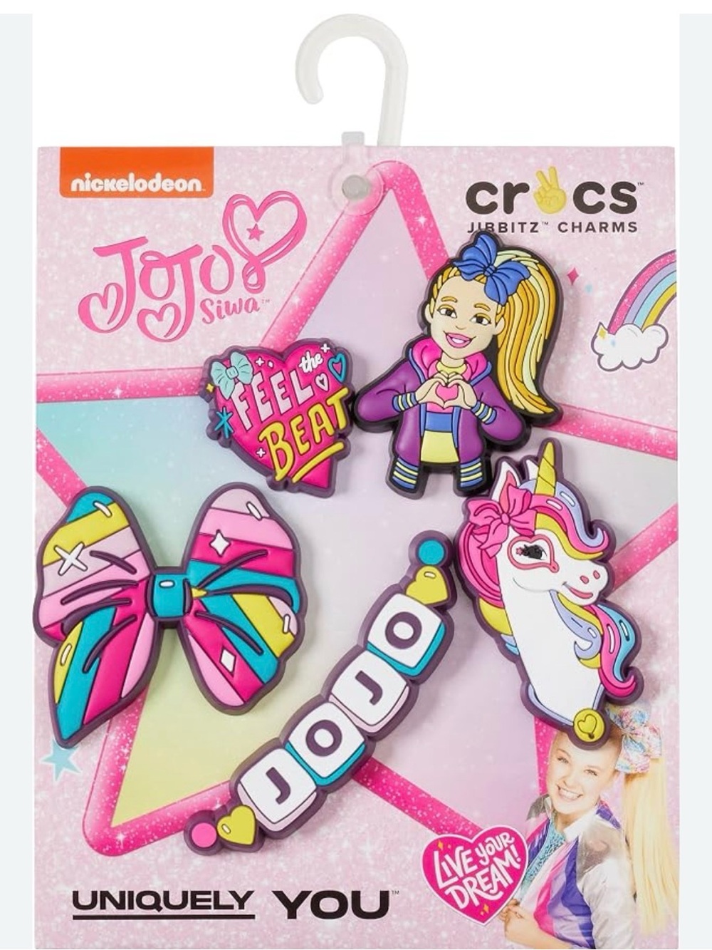 CROCS JoJo Siwa Jibbitz Charm Set - Pink Blue Multicolor